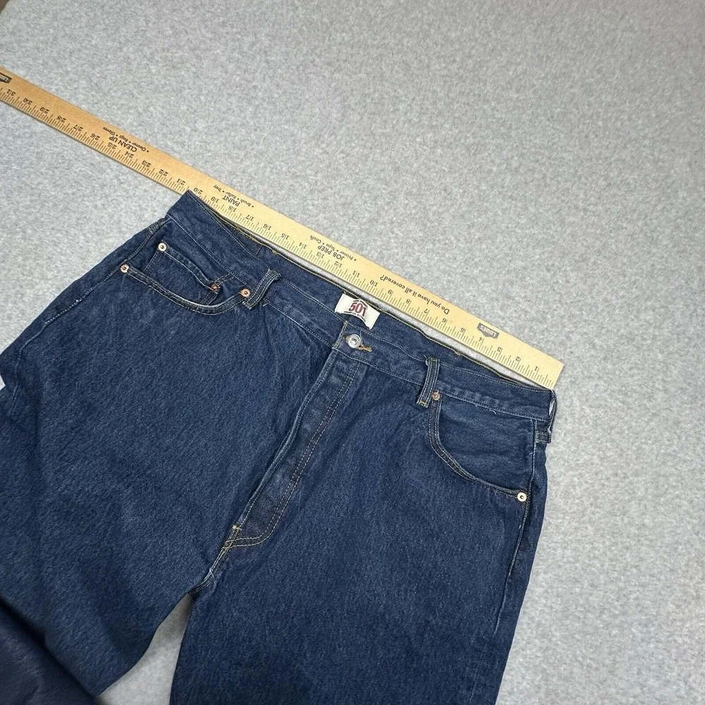 Levis Original 501 Jeans Mens‎ 40x29 Button Fly Blue Denim Straight Leg Y2K 2009